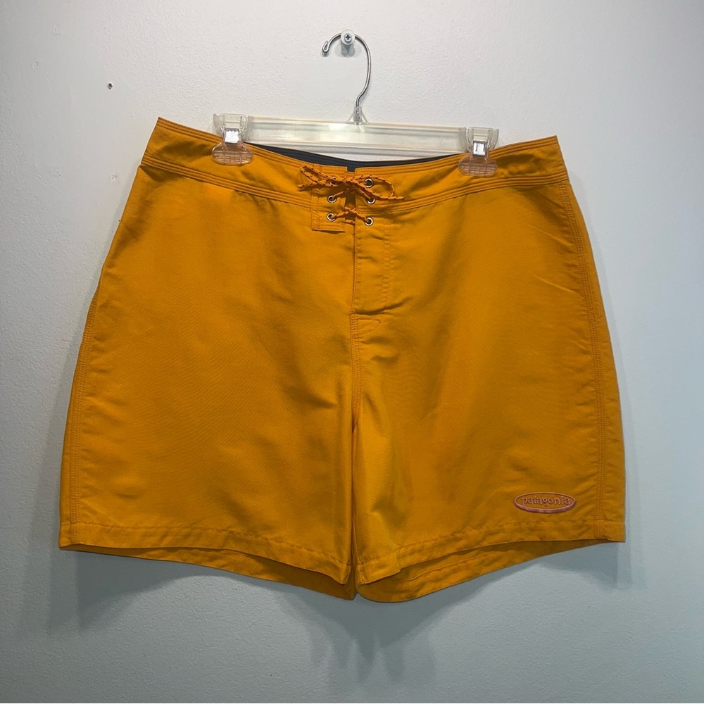 Rare Patagonia Vintage Yellow Orange Board Shorts Swim Trunks Board Short Sz 35